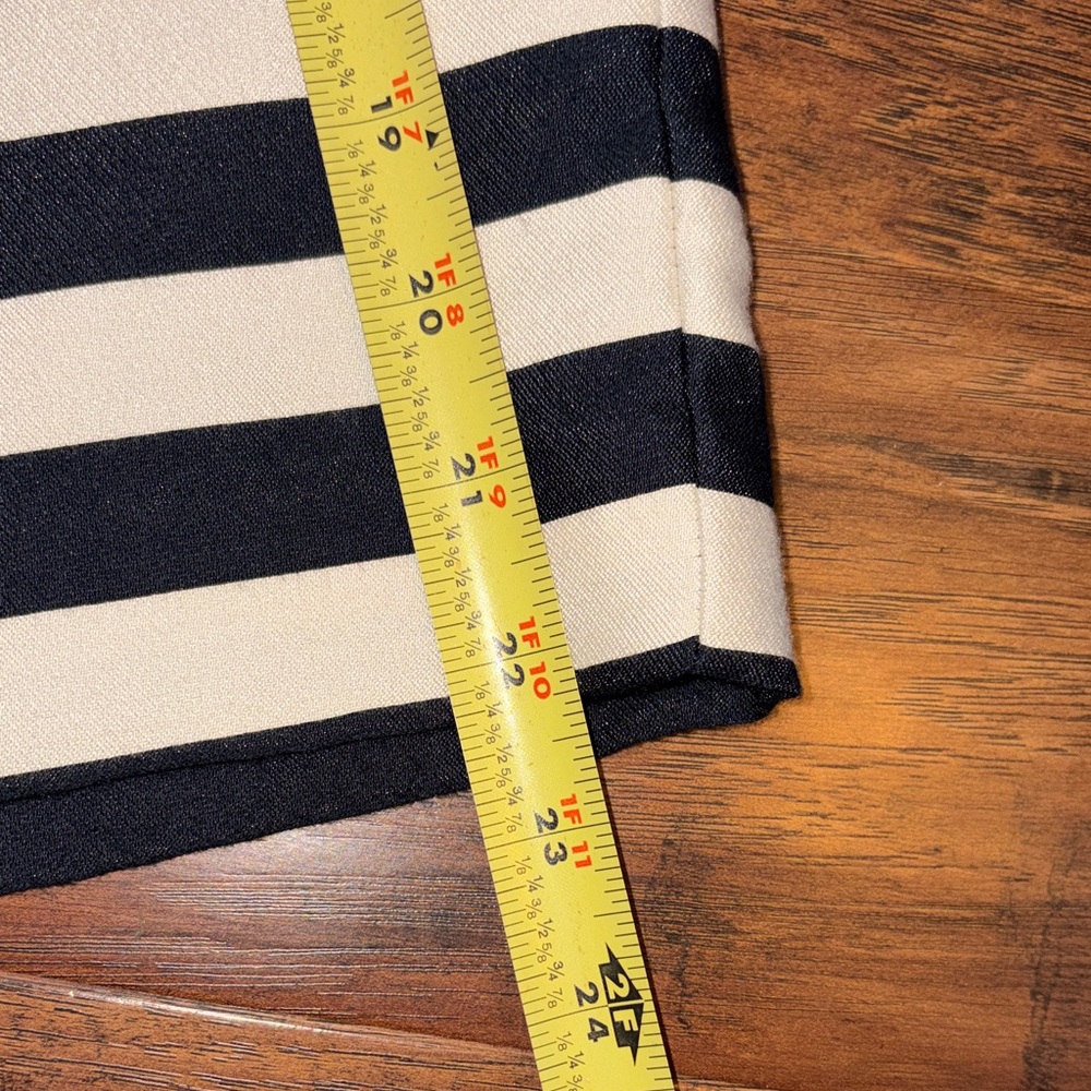 Worthington Black and Cream Striped Mini Skirt 16W - Picture 4 of 8